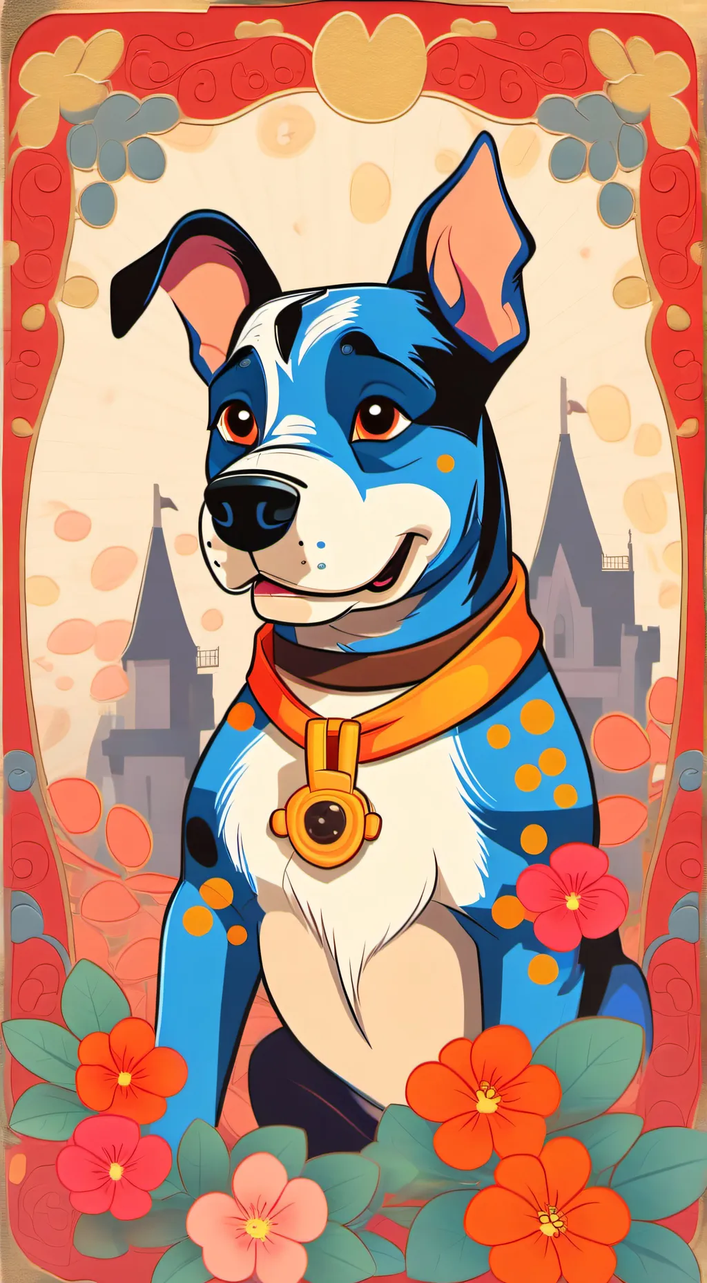 ai character: Bluey background