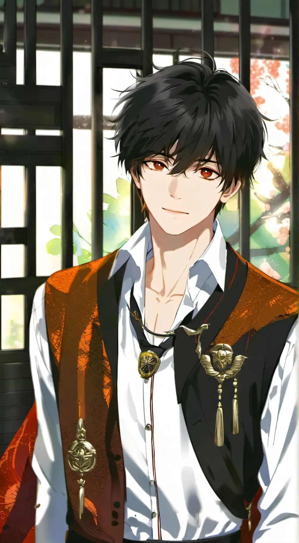 ai character: Kisses mark background