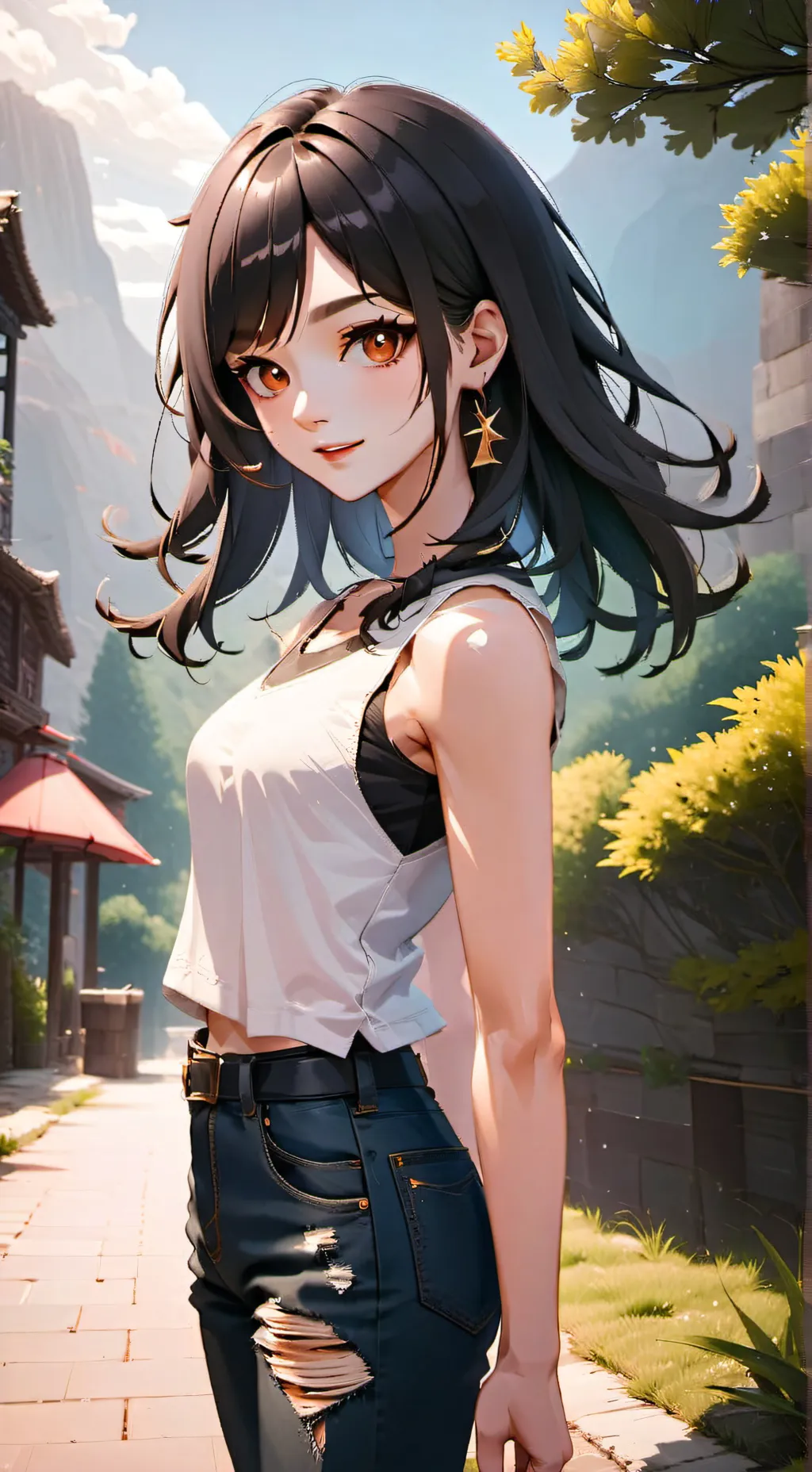 ai character: Mha soulmate color background