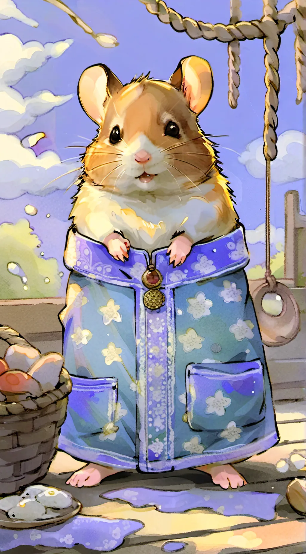 ai character: ur bestie hamster💅 background