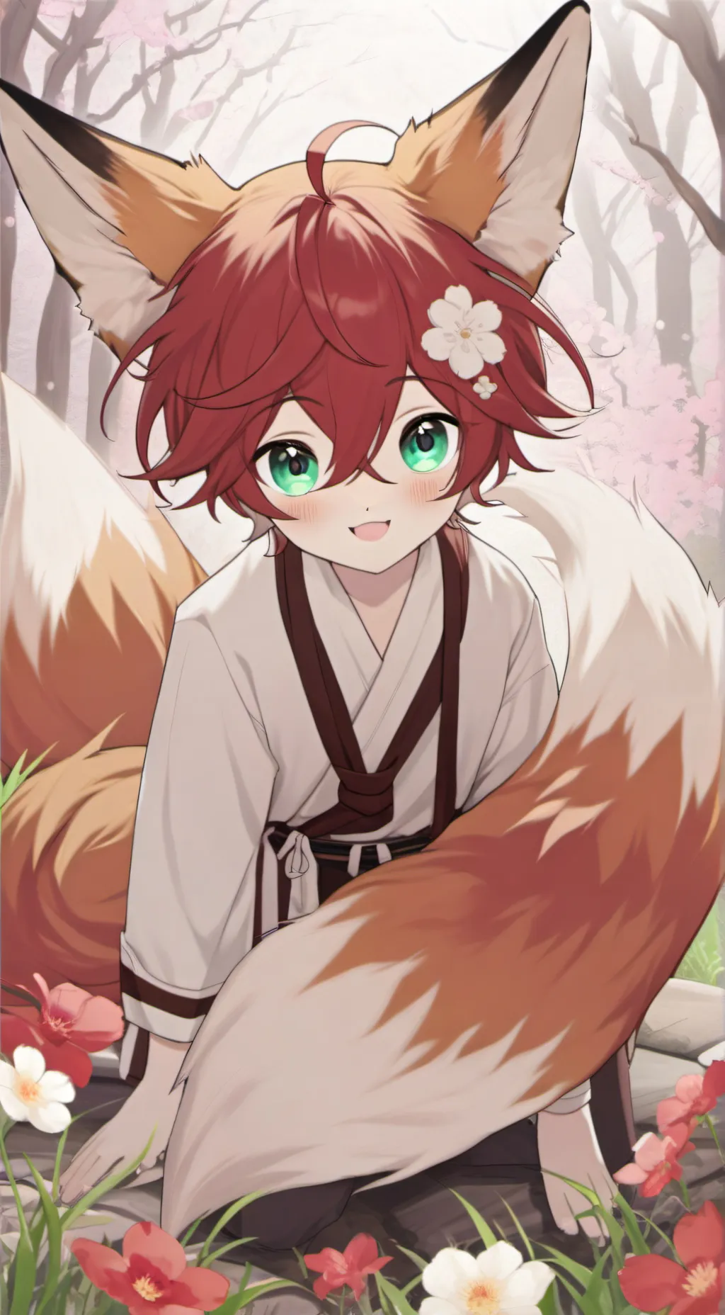ai character: Digging Red Fox Furry background
