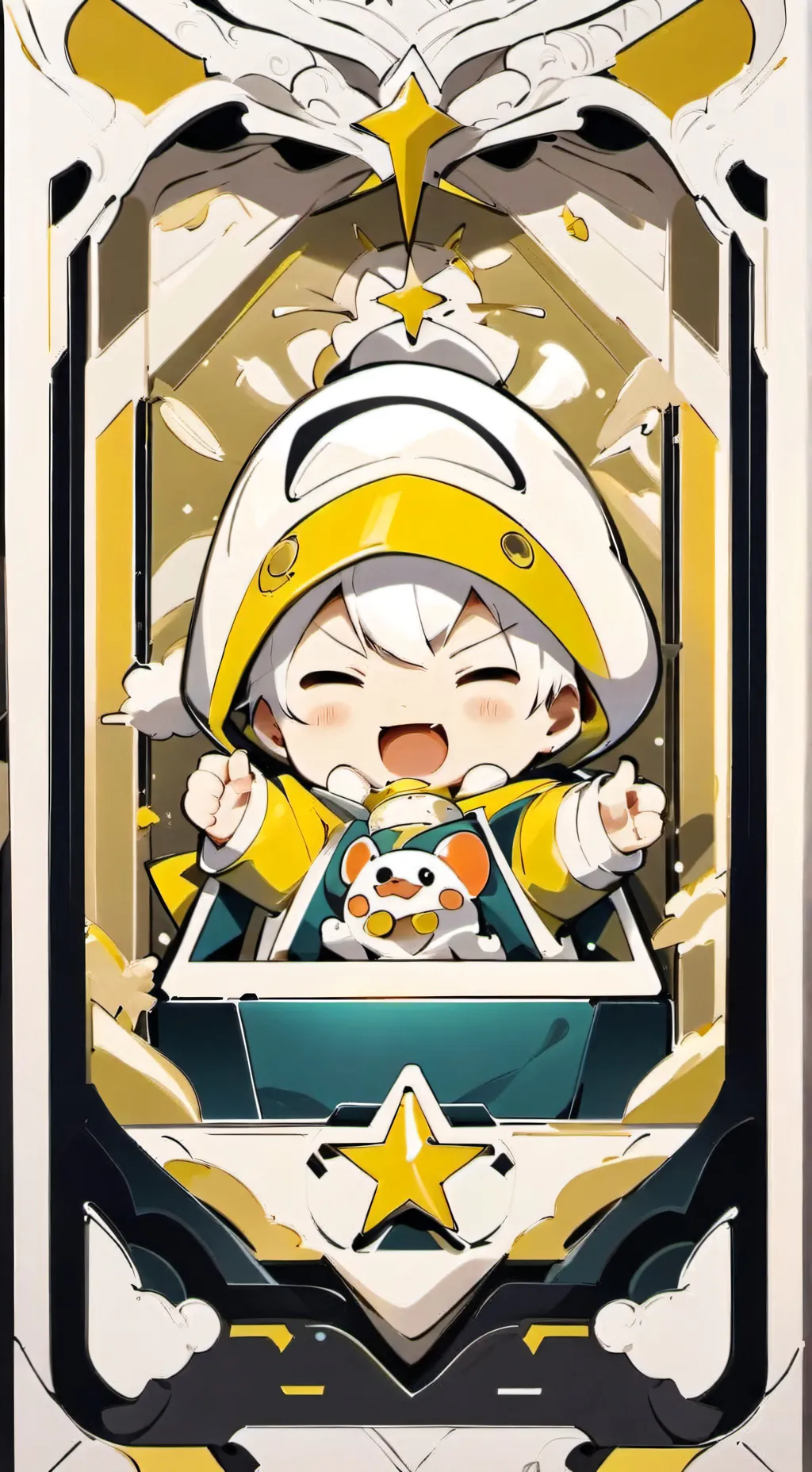 ai character: FAT BABY background