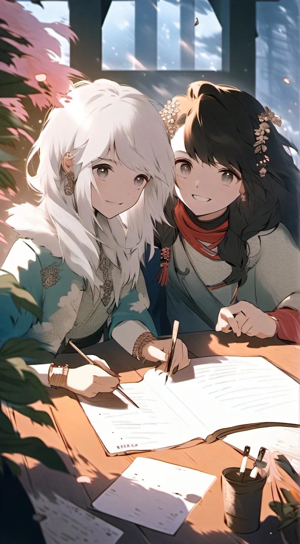 ai character: Samanta y lilit  background