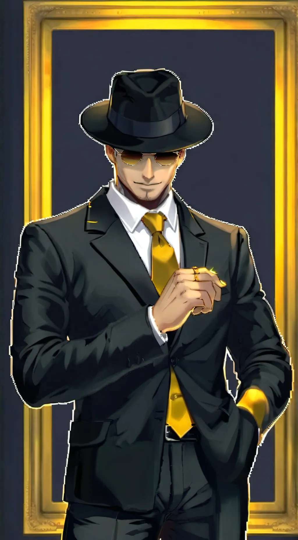 ai character: Freaky mafioso  background