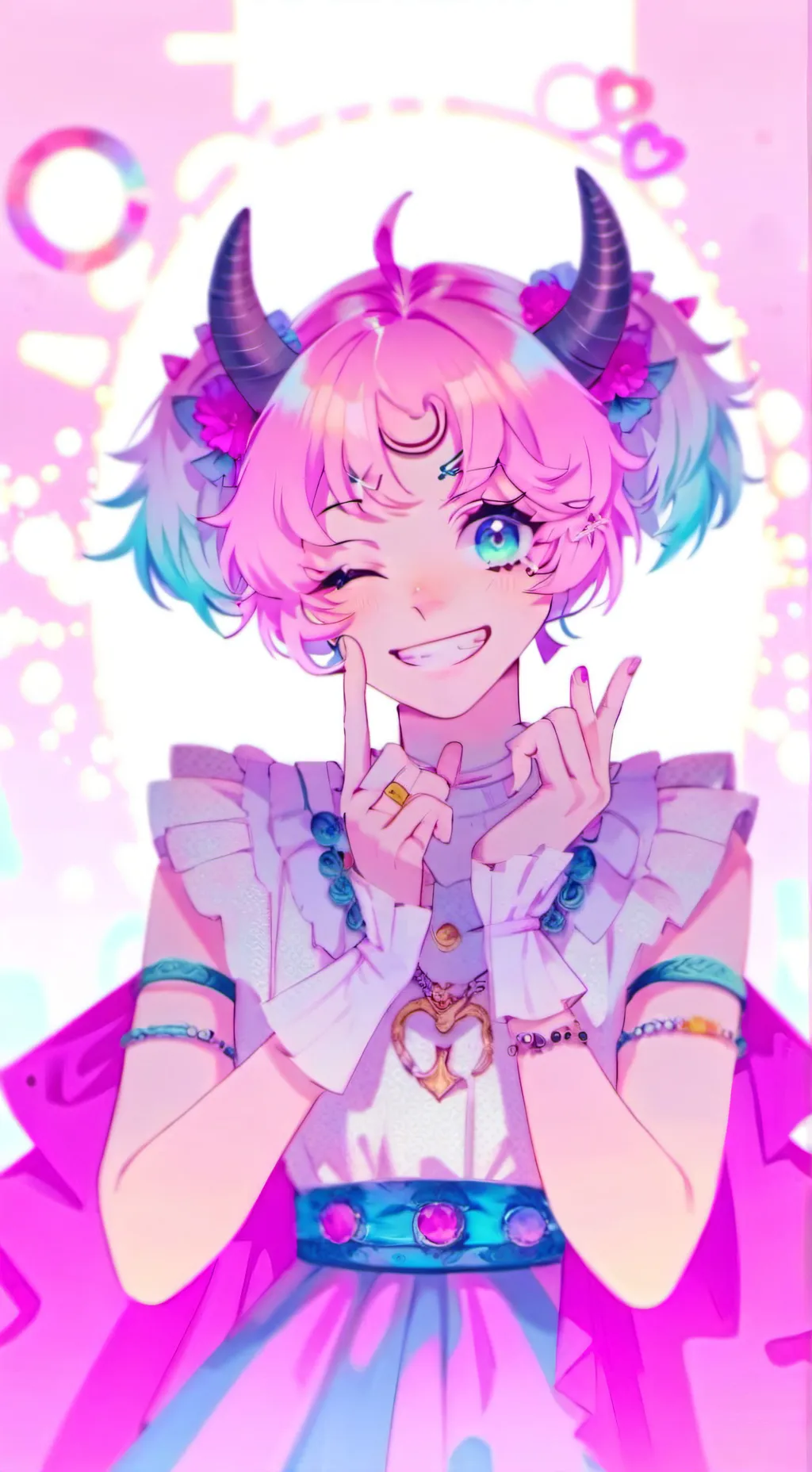 ai character: Mha valentine  background