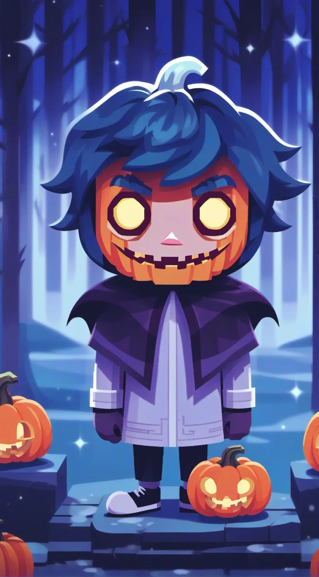 ai character: dw Halloween background