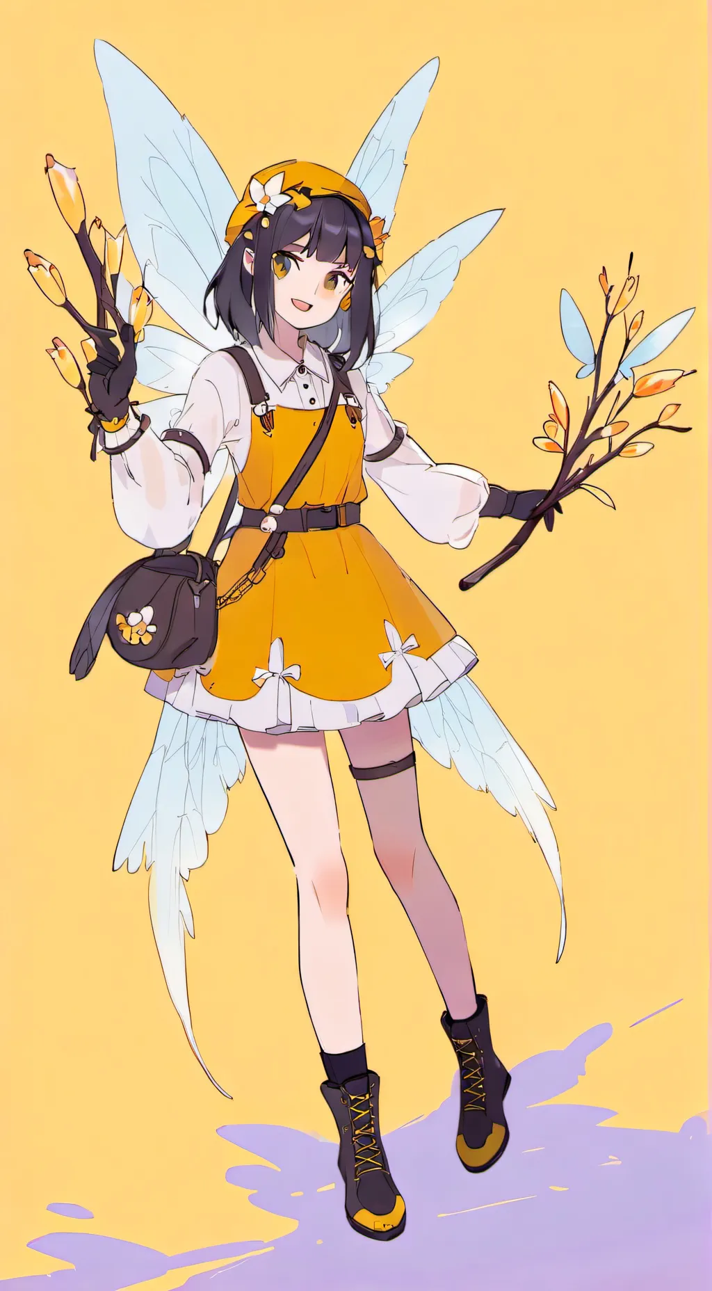 ai character: Hunter and fairy  background