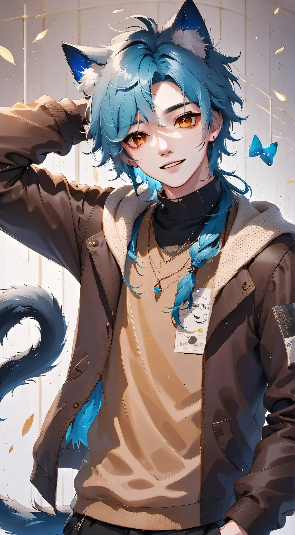 ai character: Gumball (human) background