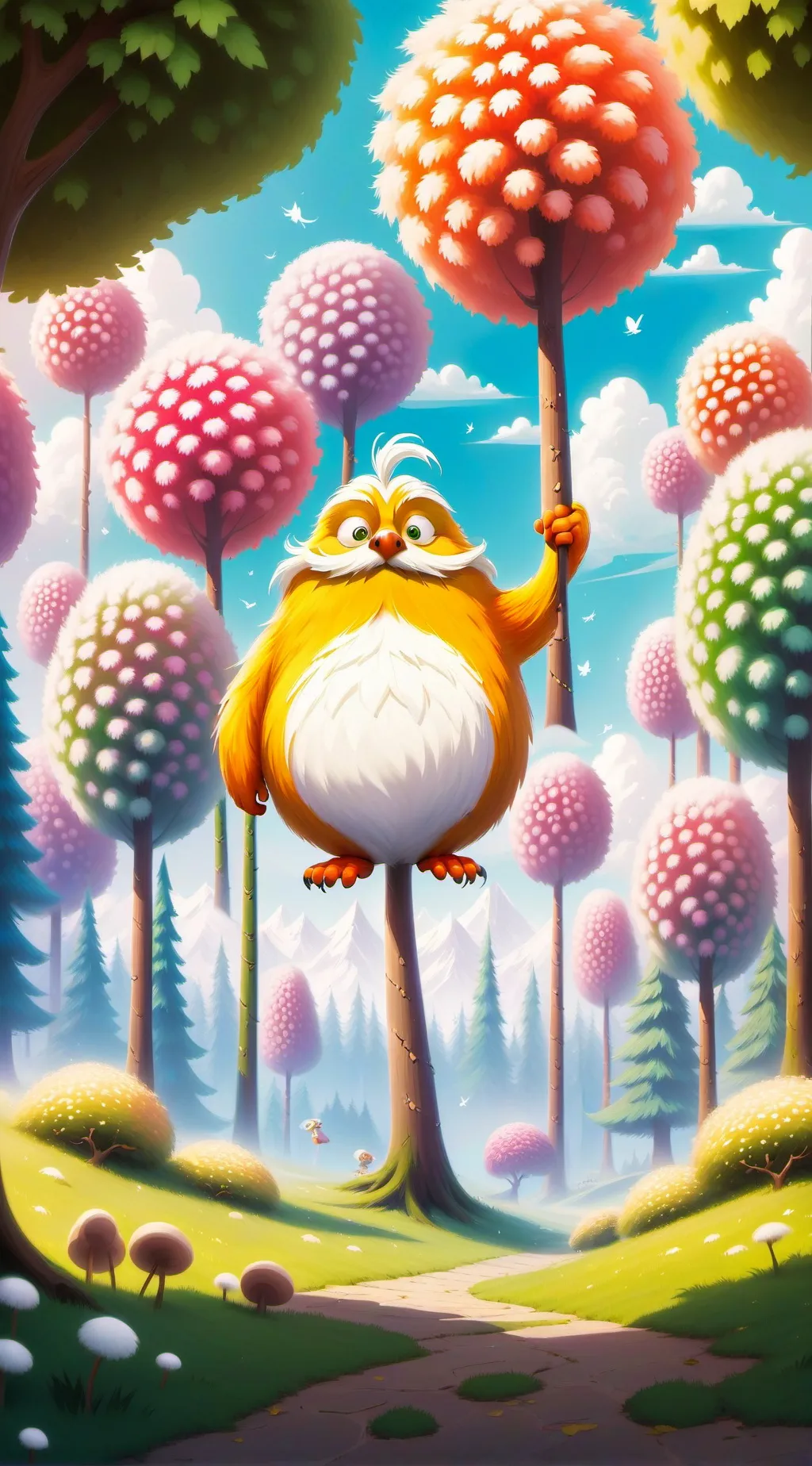 ai character: THE_LORAX background