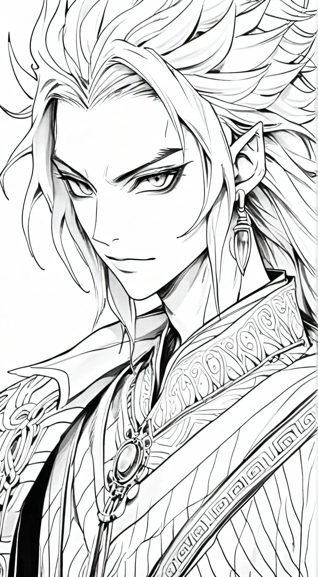 ai character: wolf demon hybird background