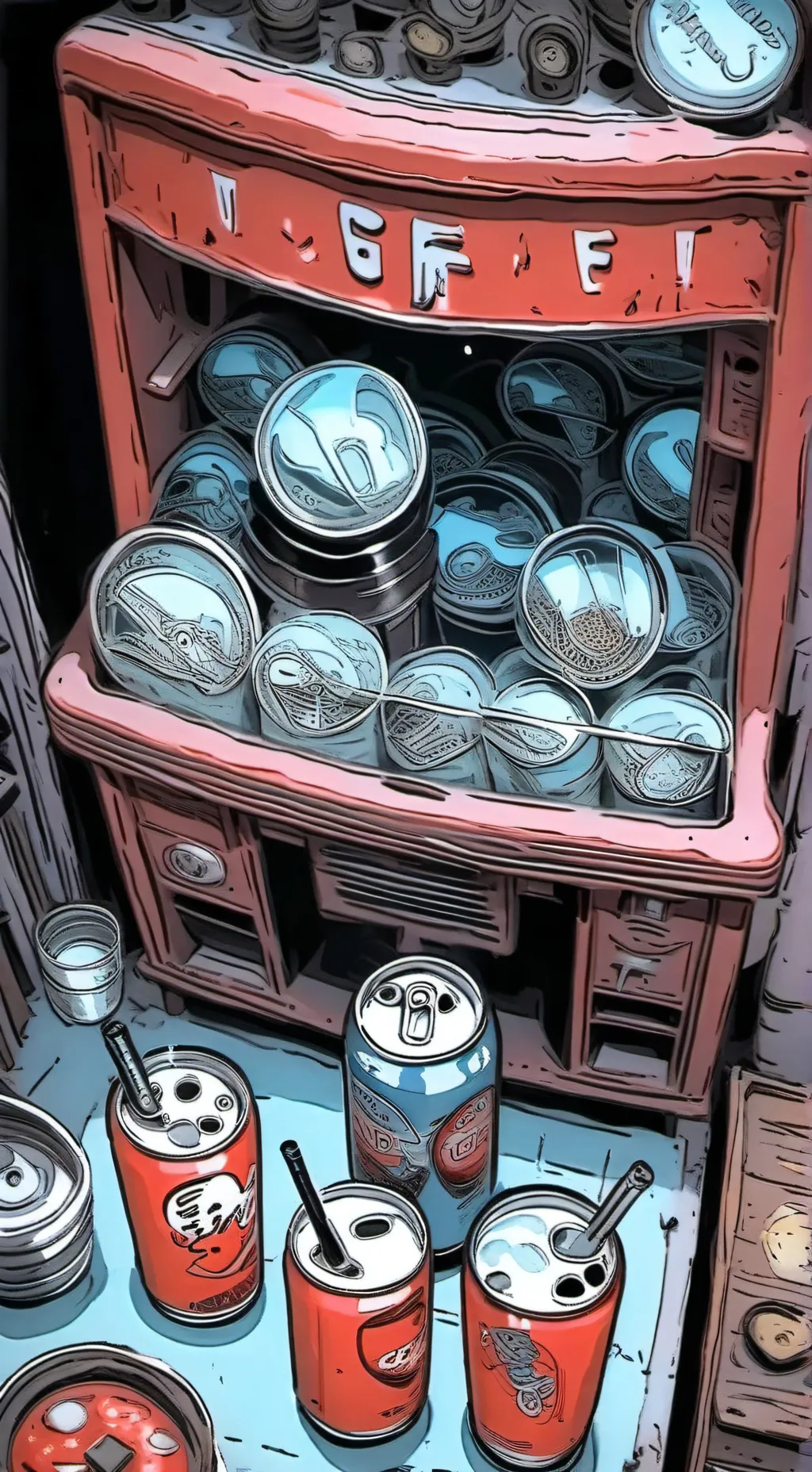 ai character: soda pop background