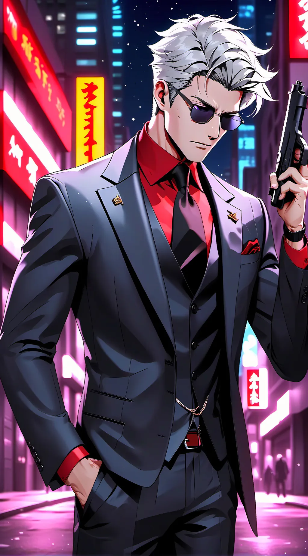 ai character: guy with gun background