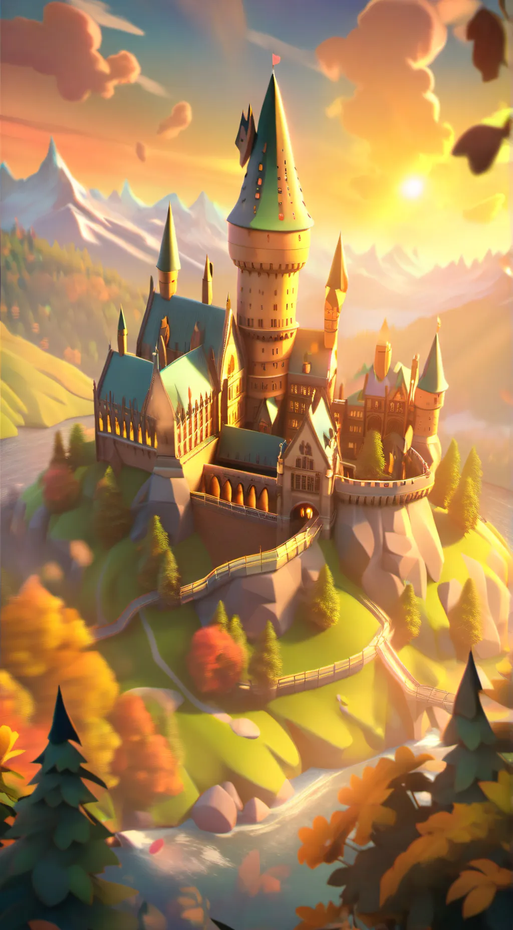 ai character: Hogwarts  background