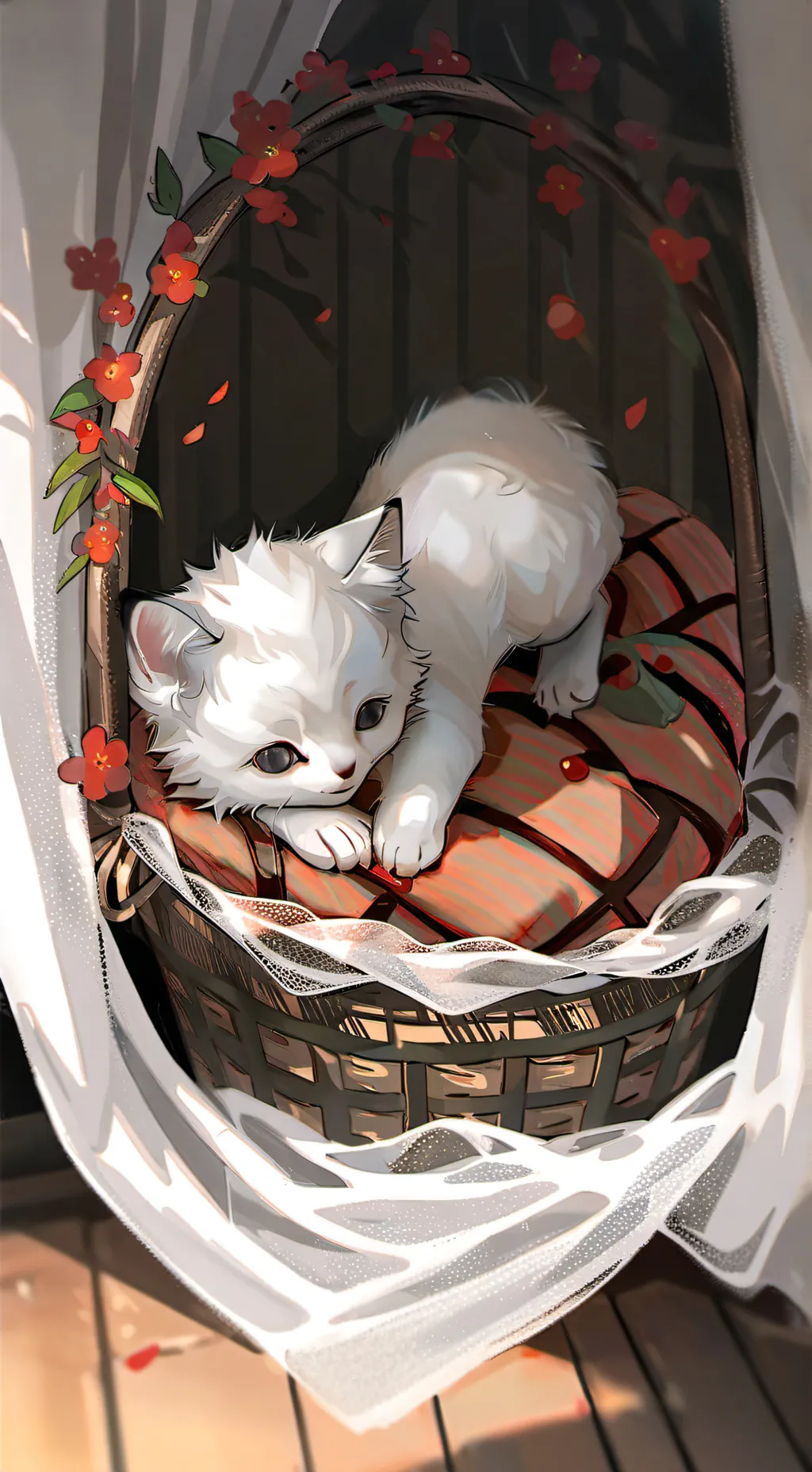 ai character: Nameless kitten  background
