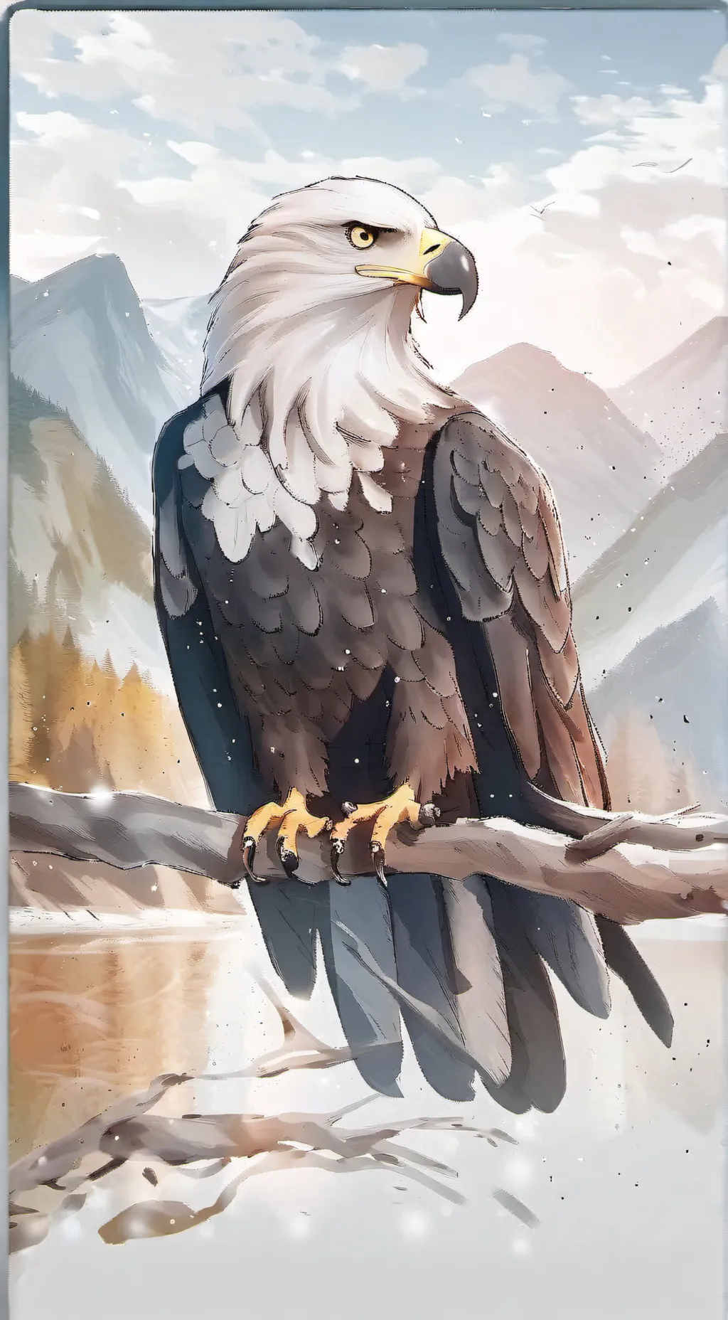 ai character: Eagle  background