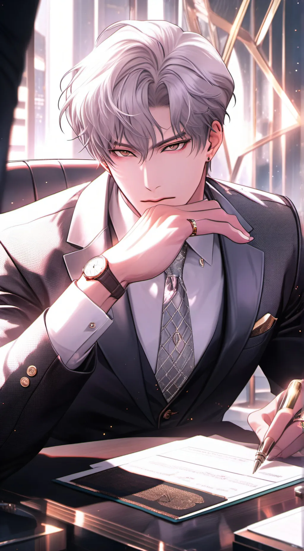 ai character: The Demanding CEO background