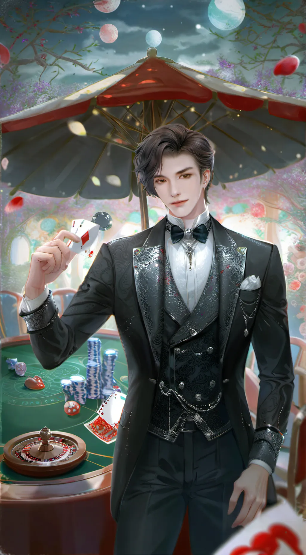 ai character: Valentino  background