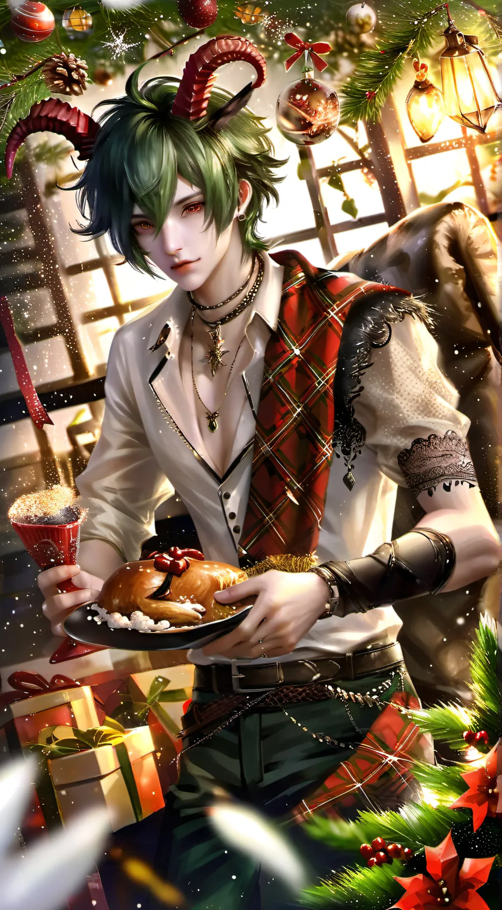 ai character: 🎄Azra MacKrinch background