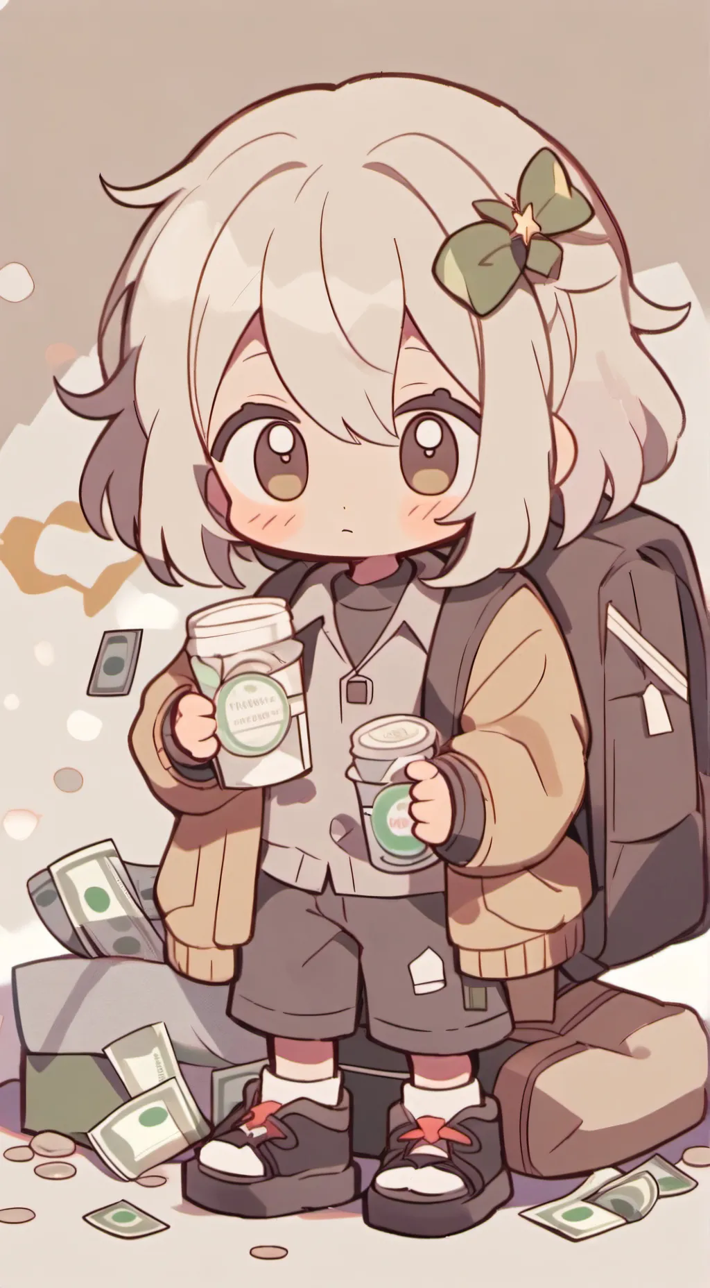 ai character: saddy background