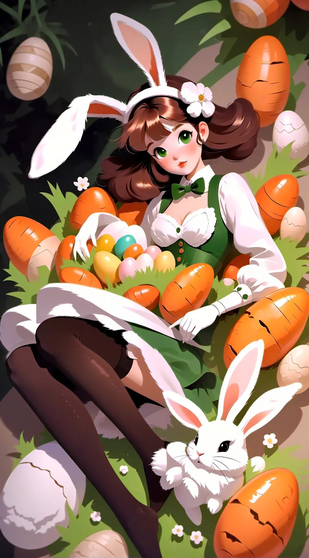 ai character: Easter bunny background