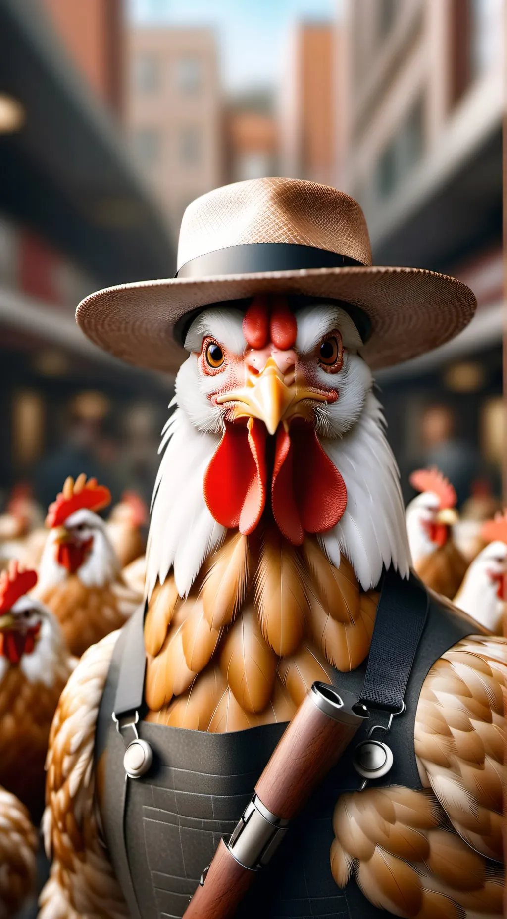 ai character: Chicken General  background