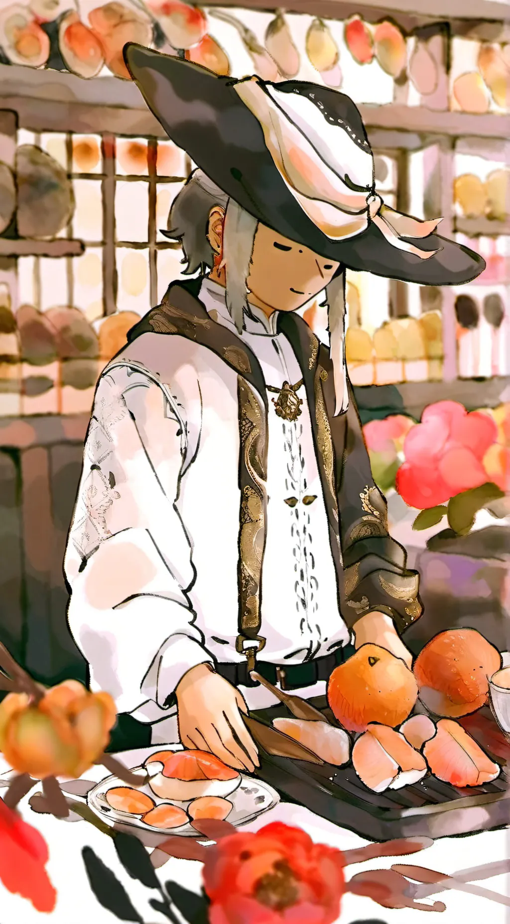 ai character: hombre tranquilo  background