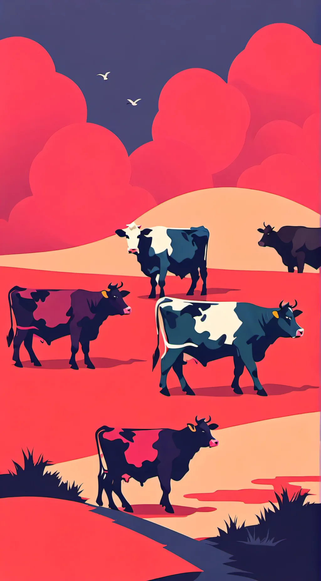 ai character: cows and Mike's background