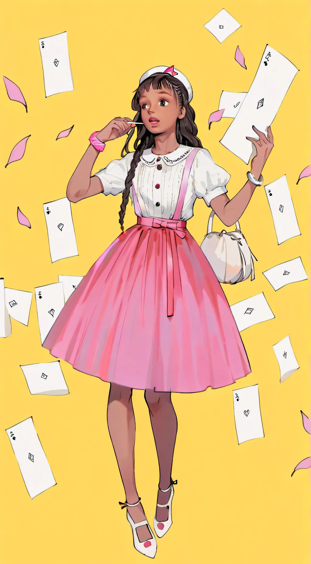 ai character: Kota cake background