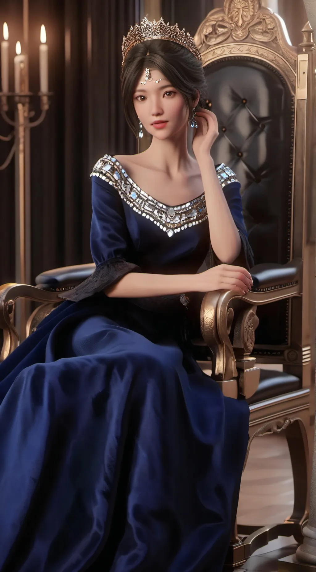 ai character: New queen  background