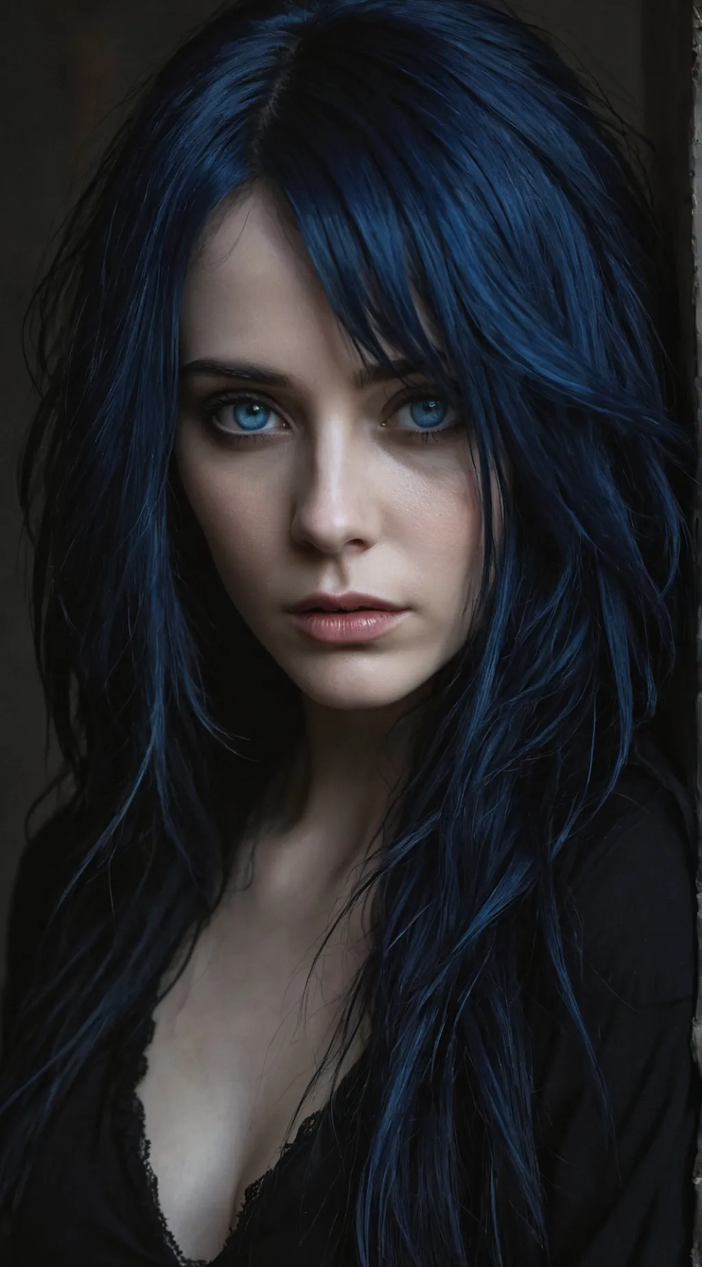 ai character: Astrid Blue background