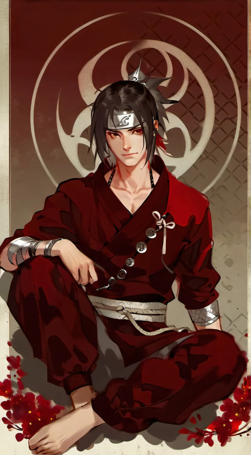 ai character: Itachi  background