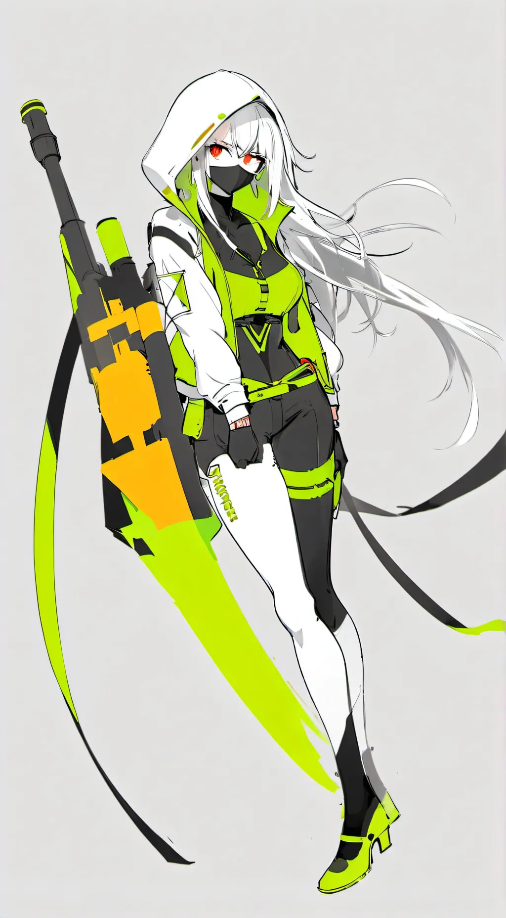 ai character: Cyan background