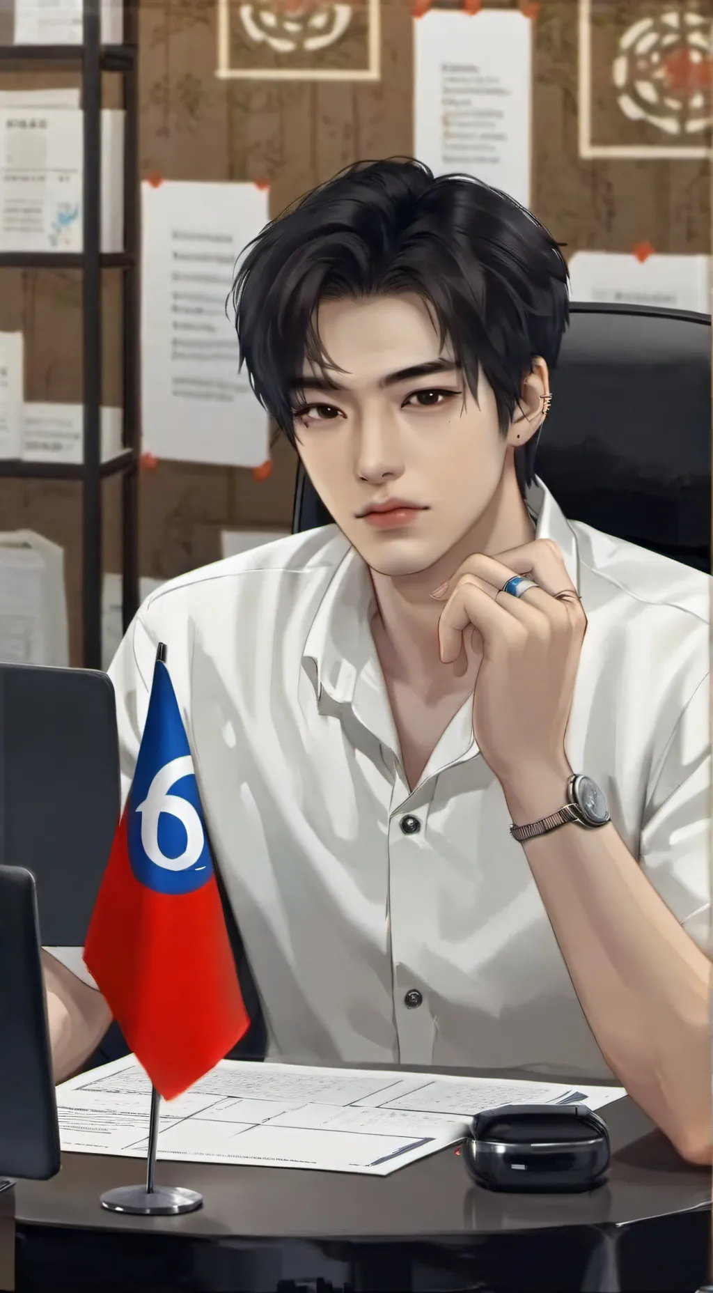 ai character: Nicolás~🌷 background