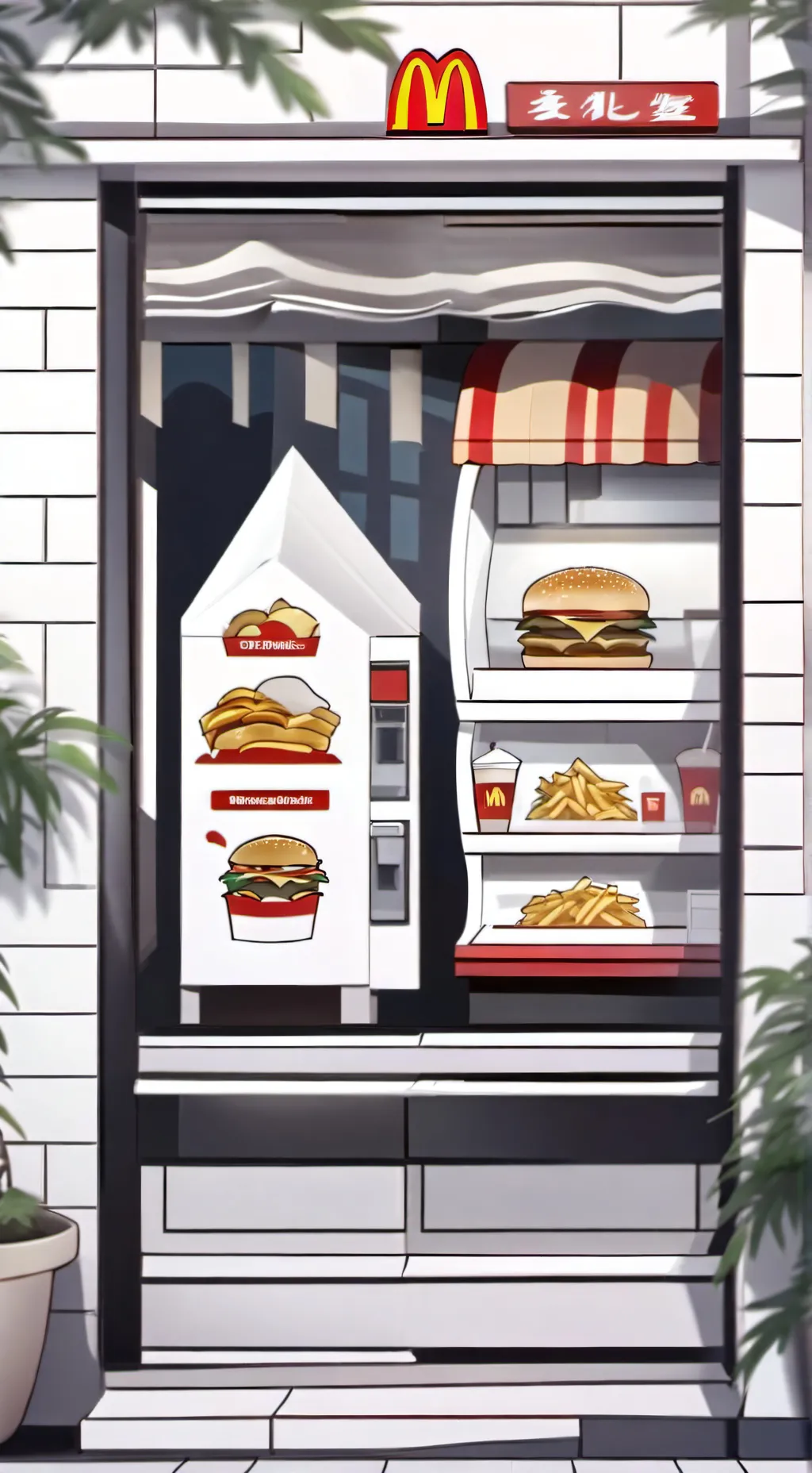 ai character: Fast Food Girls background