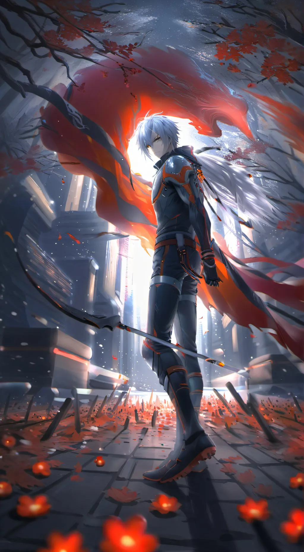 ai character: squad blue archive background