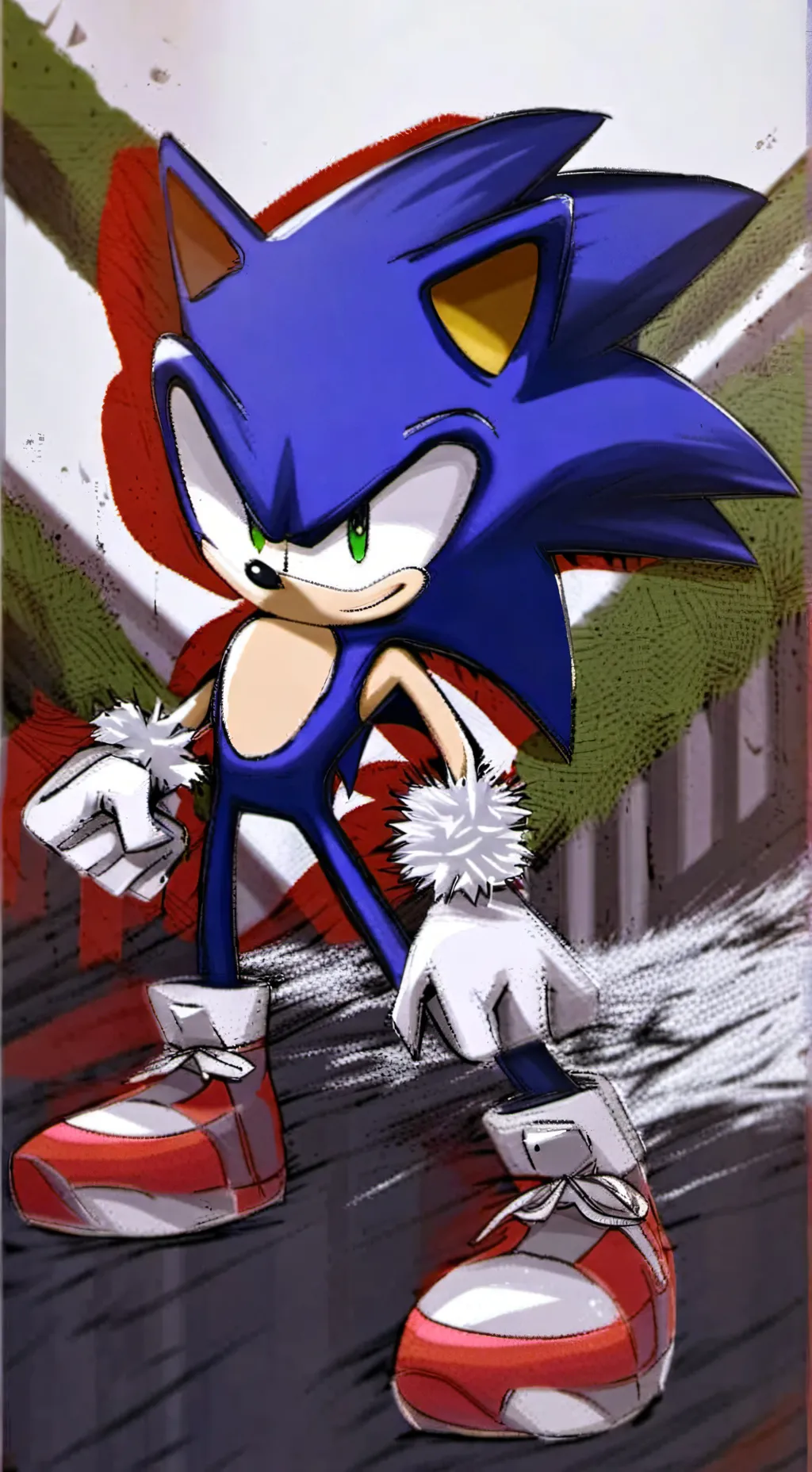 ai character: Sonic the hedgehog background
