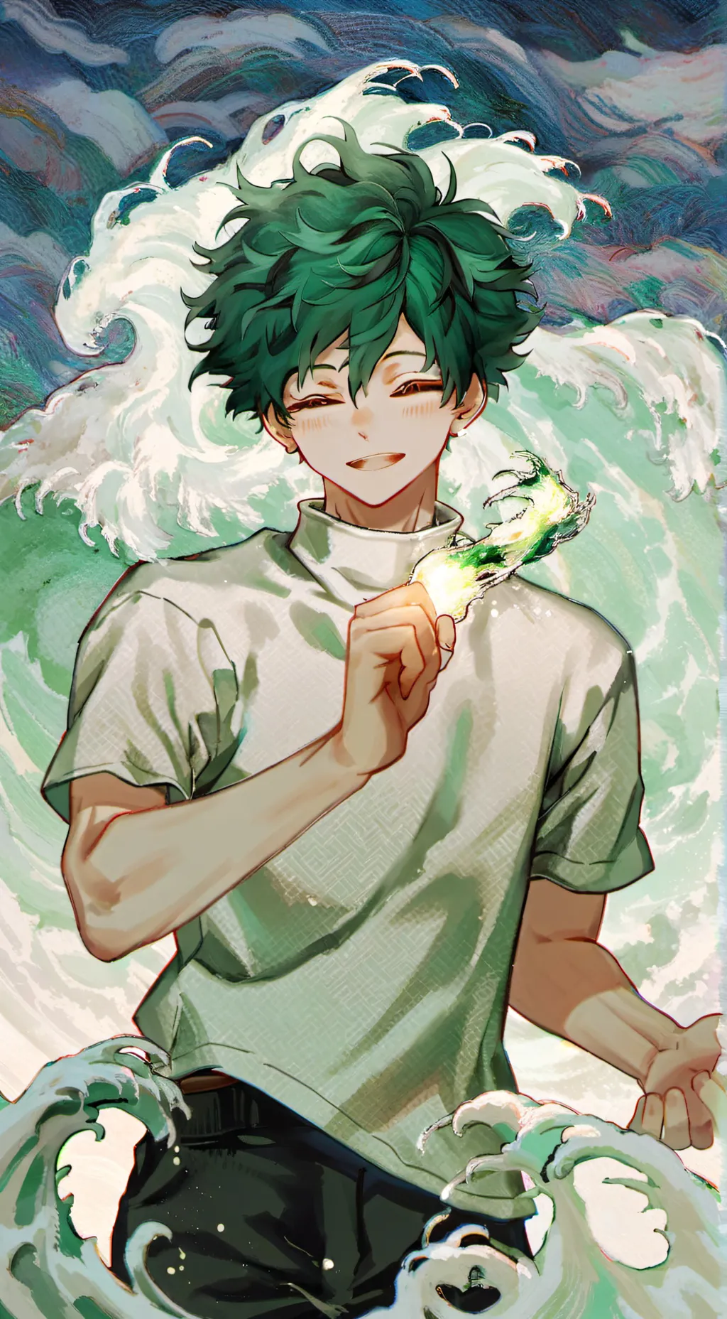 ai character: Izuku Midoriya  background