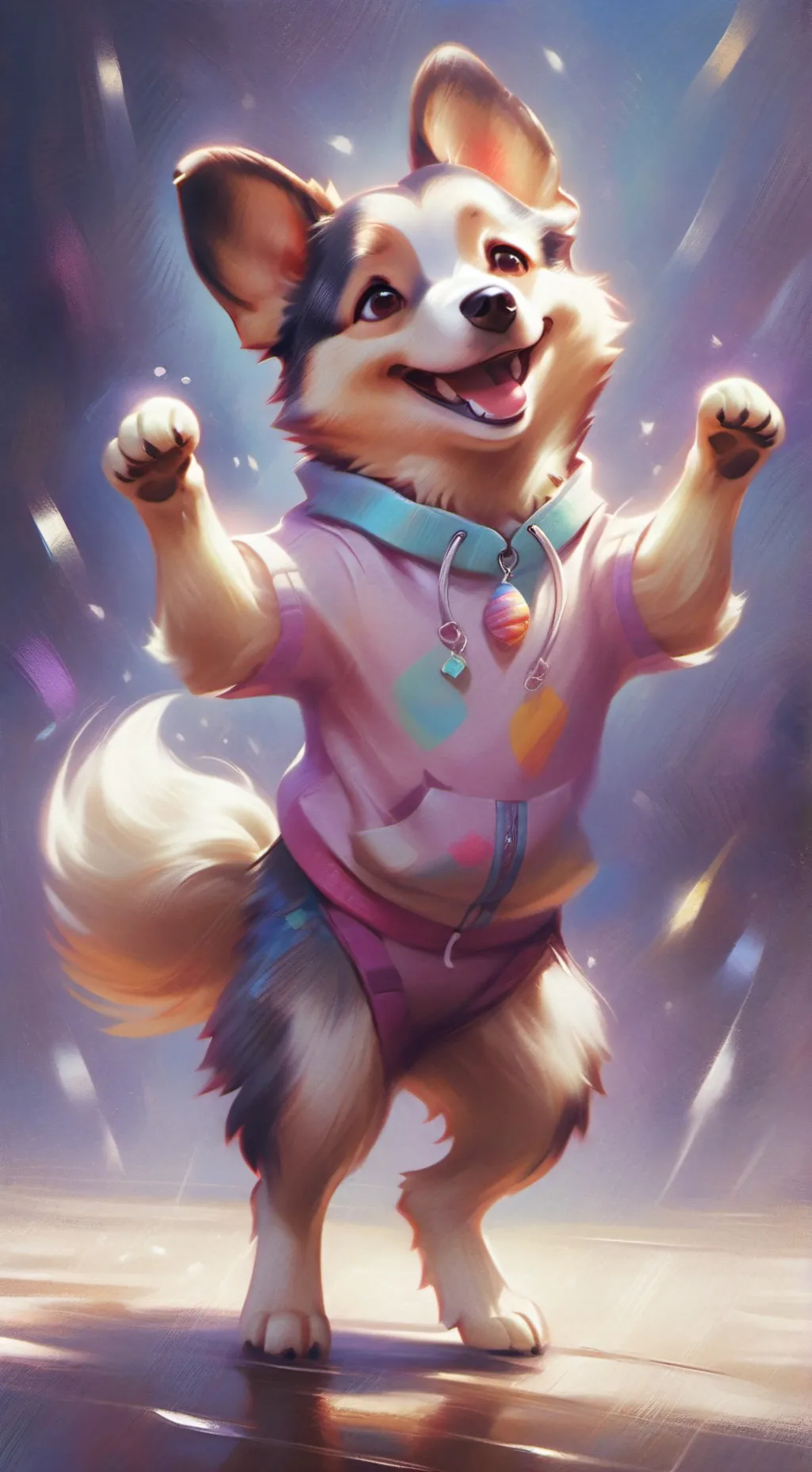 ai character: furry man background