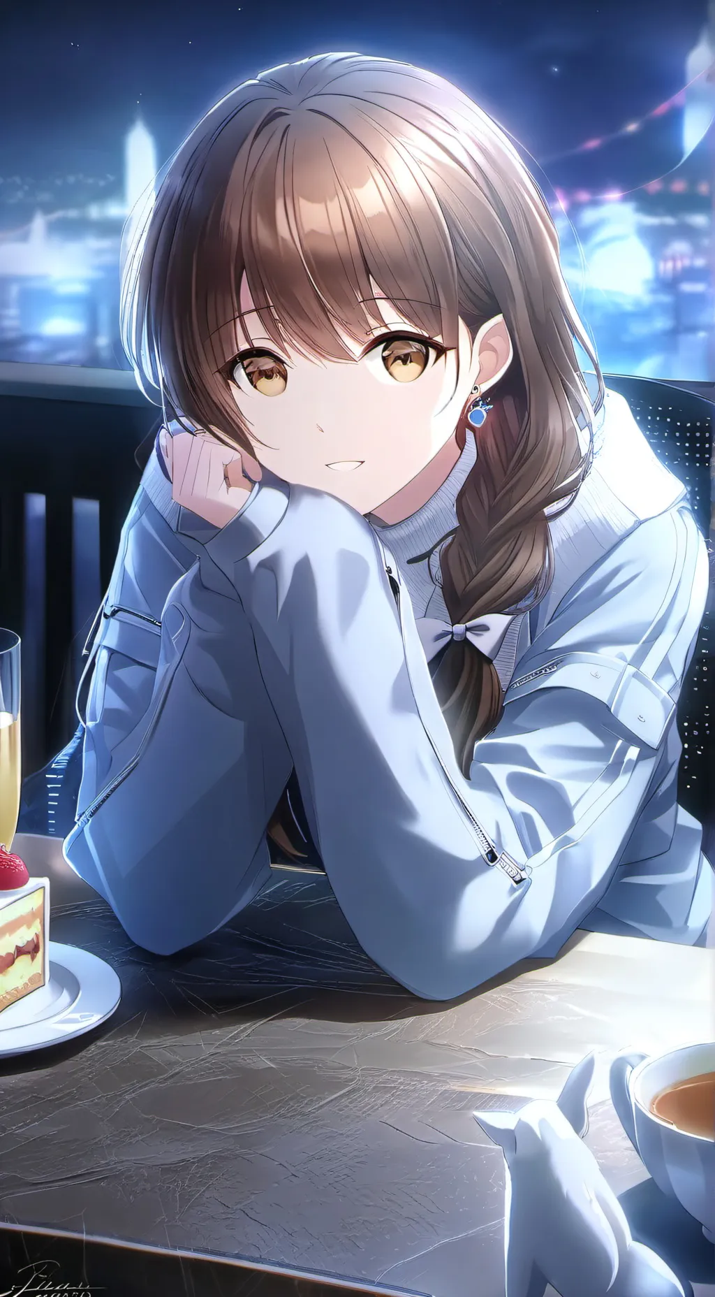 ai character: Zoey  background