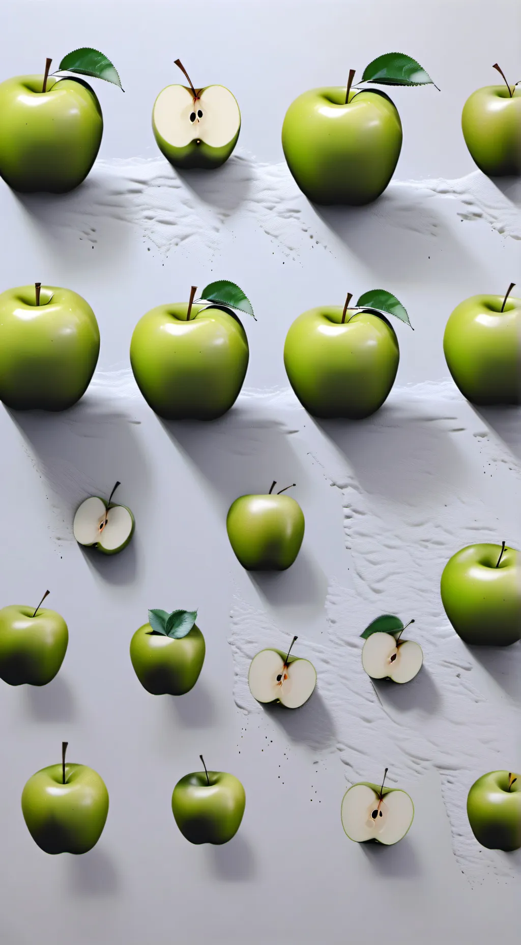 ai character: Green apple background