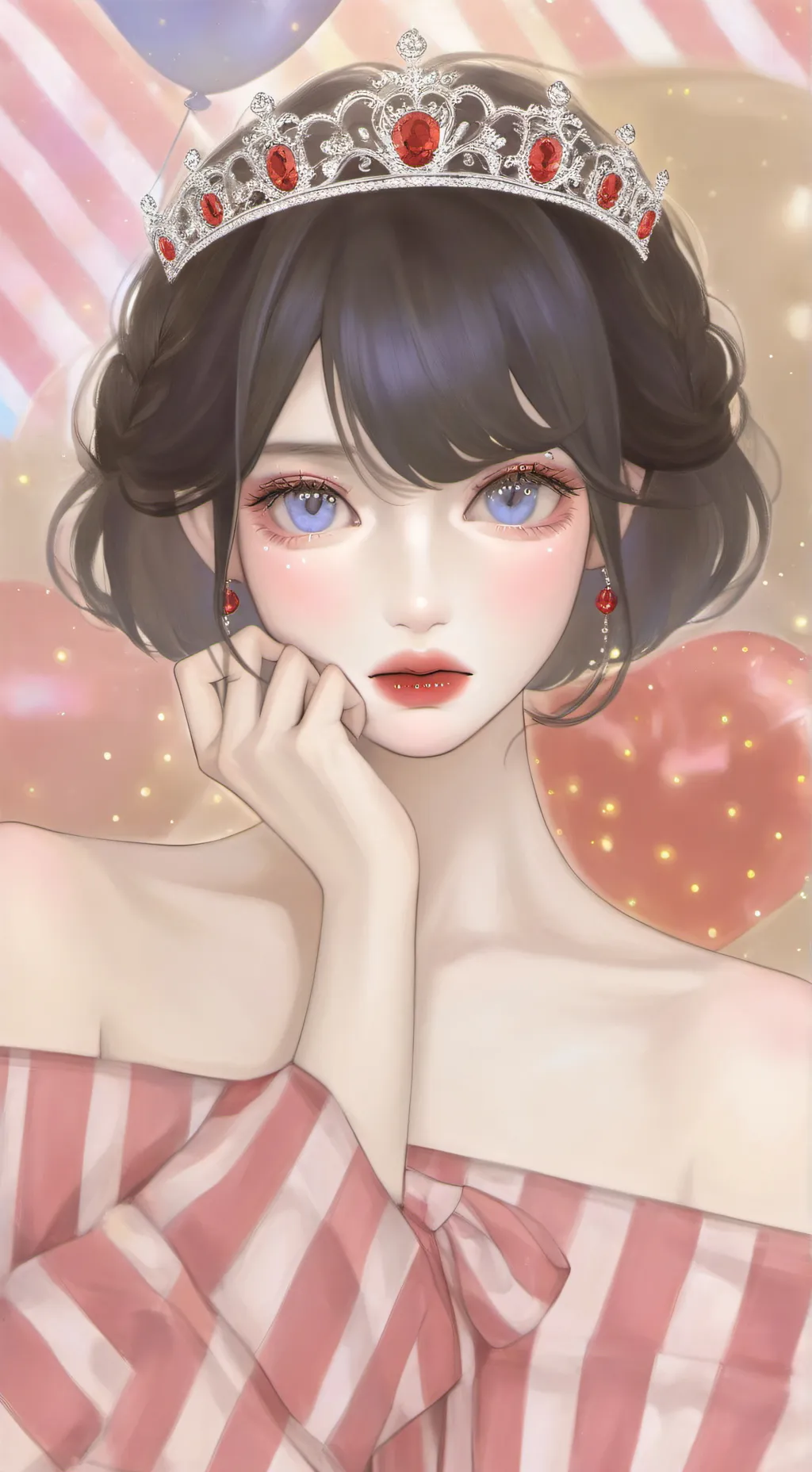 ai character: Candi White background