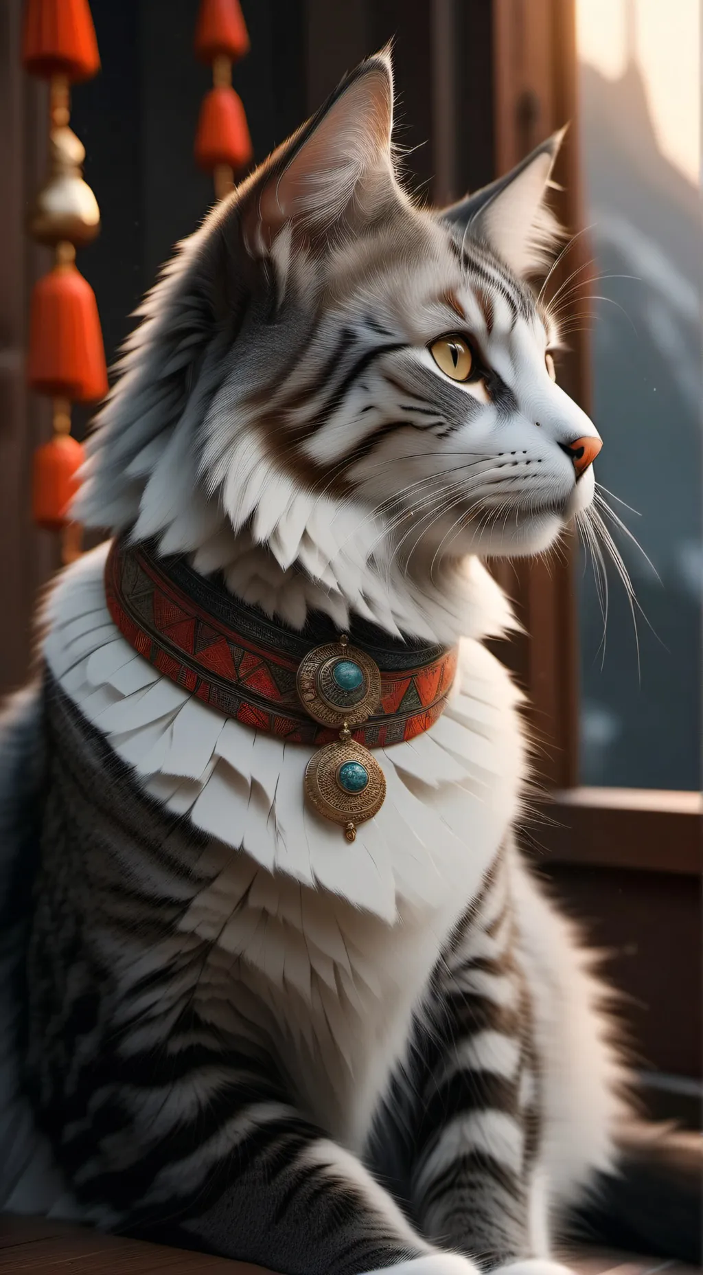 ai character: Cat profile  background