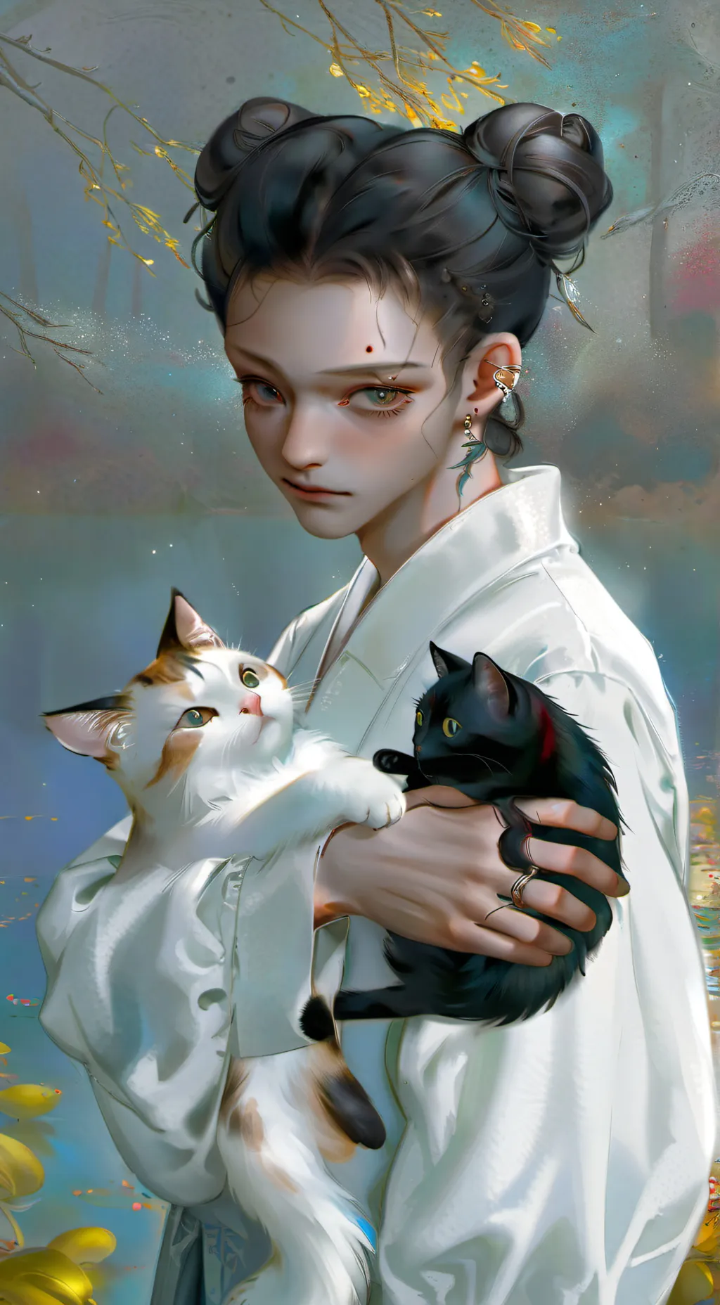 ai character: Maya and Noah background