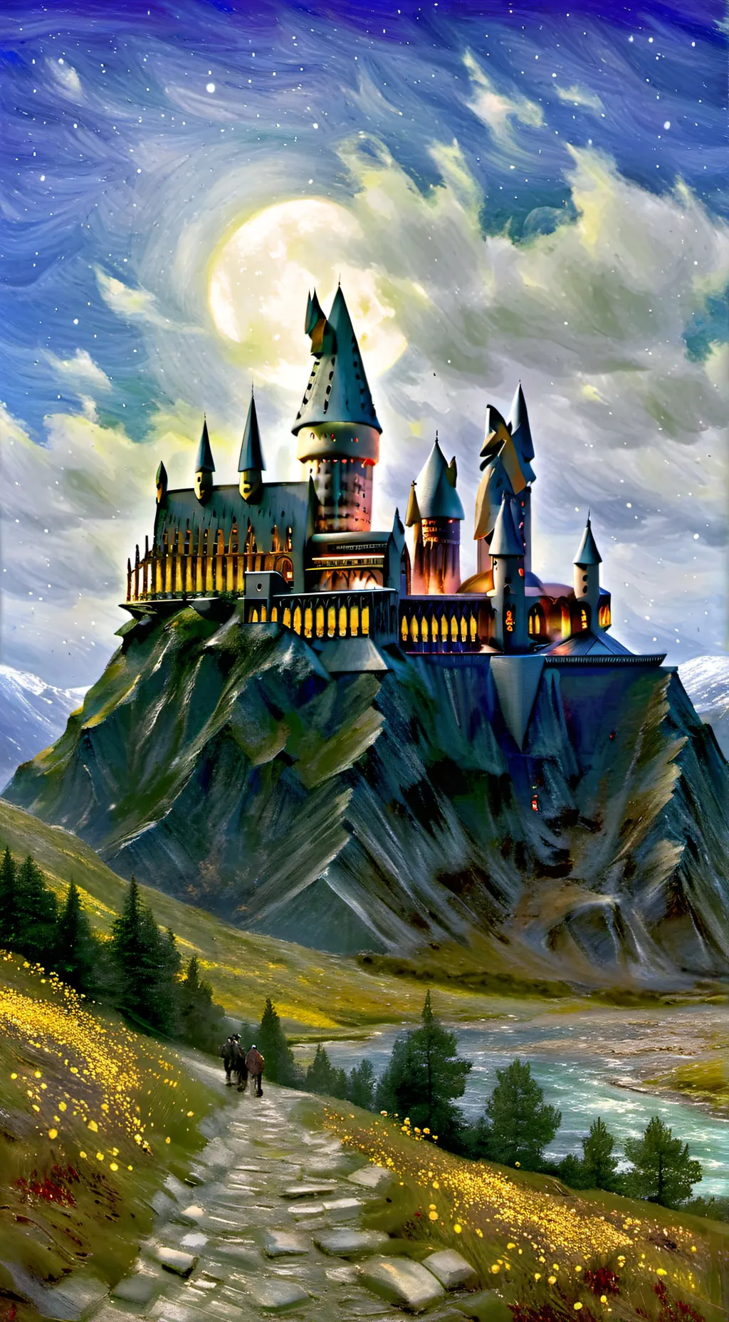 ai character: Hogwarts  background