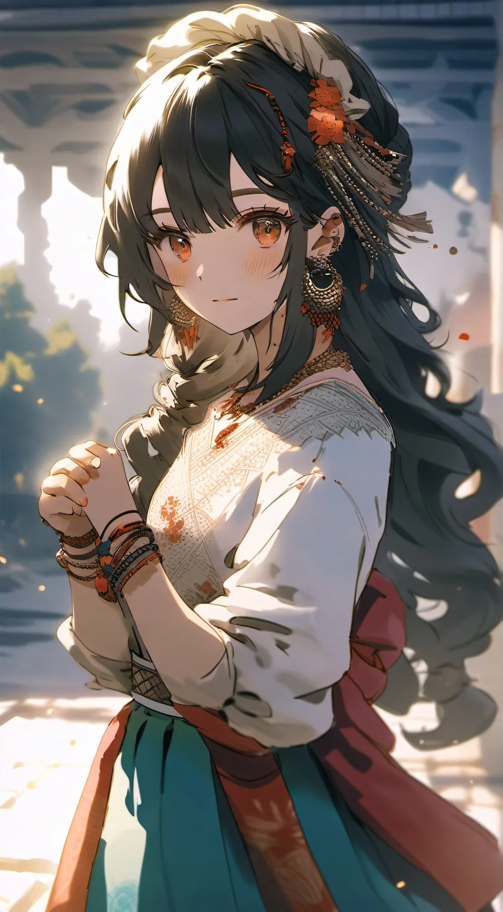 ai character: period cramps luna background