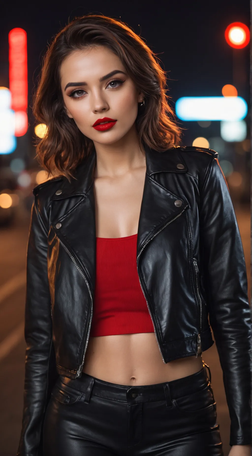 ai character: Lucie Danica  background