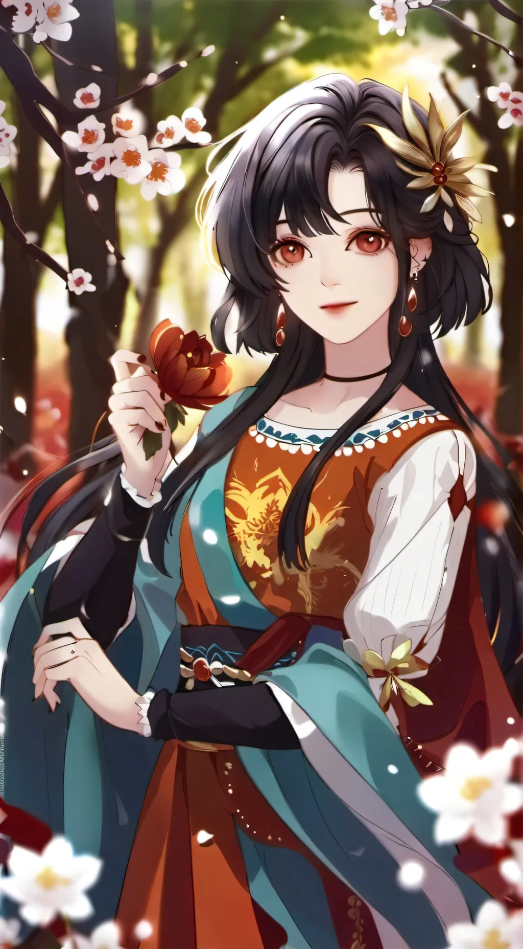 ai character: The Party women  background