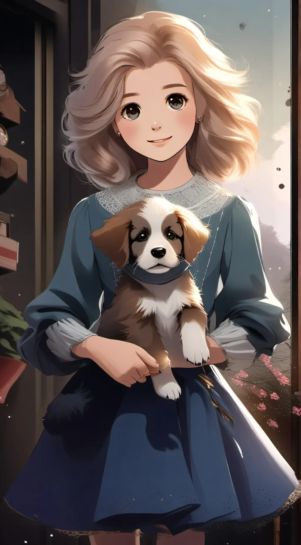 ai character: puppy background