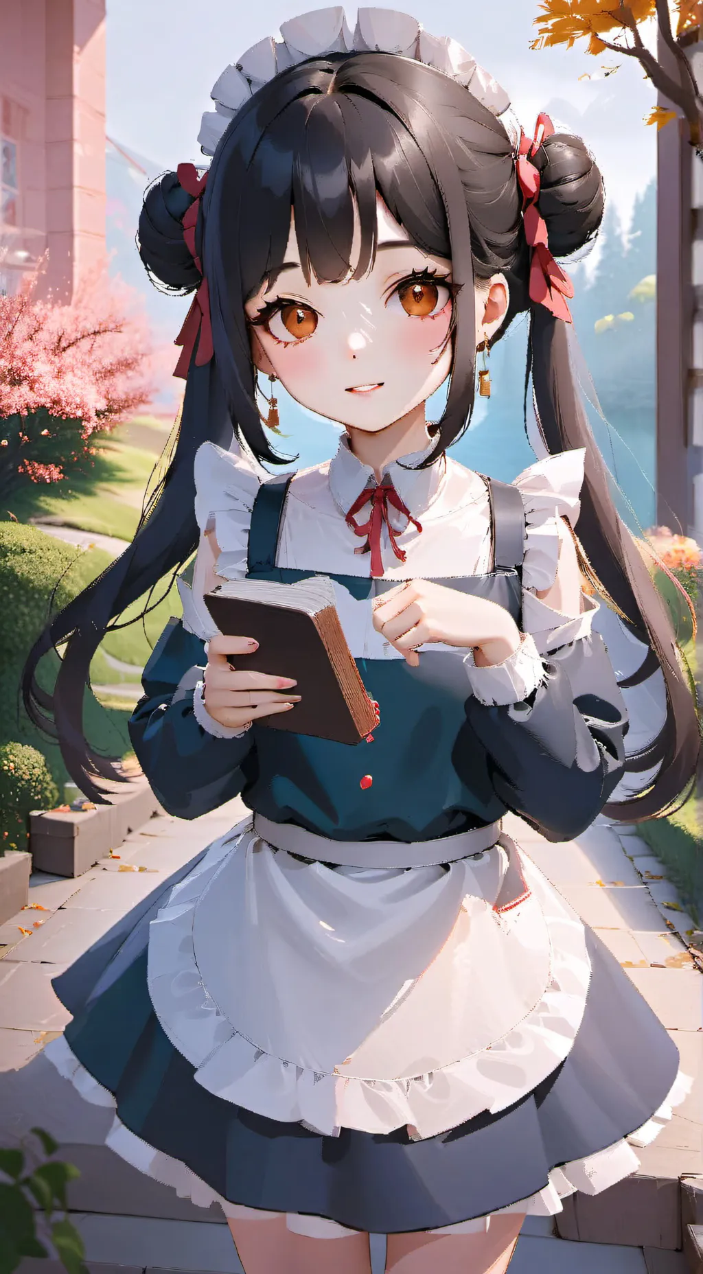 ai character: Kdh maid dress🫢😨 background