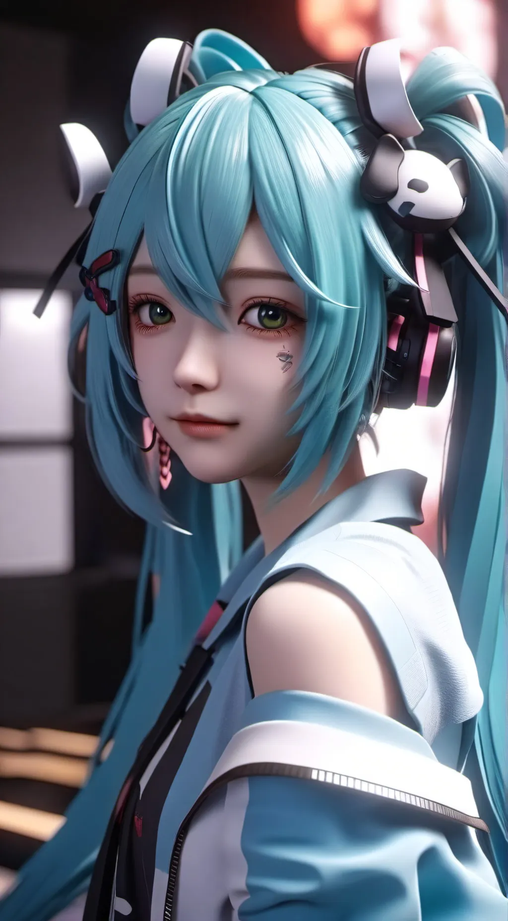 ai character: Hatsume Miku background